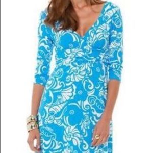 Lilly Pulitzer aqua maxi dress